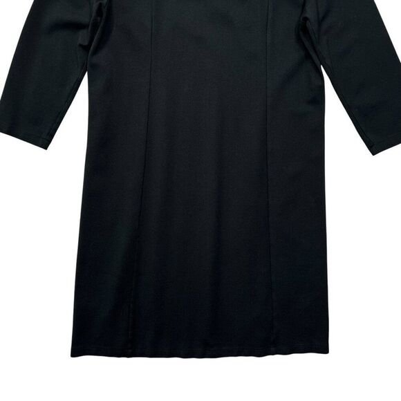 J. Jill Women's Size Medium Black Ponte Shift Dress - Picture 4 of 10